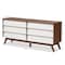 Baxton Studio Hildon Mid-Century White and Walnut Wood 6-Drawer Storage Dresser 136-7490 - alternate 2